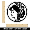 thumbnail image 2 of Traditional Chinese Woman Hairstyle Han Ming Qing Dynasty Self-Inking Rubber Stamp for Stamping Ink Stamper Crafting Planners - 1/2 Inch Mini - UV Ink, 2 of 7