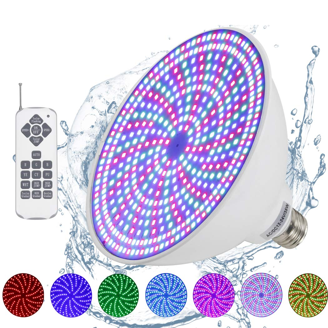 546 SMD LED color colour swimming pool light with bracket 30' cable 