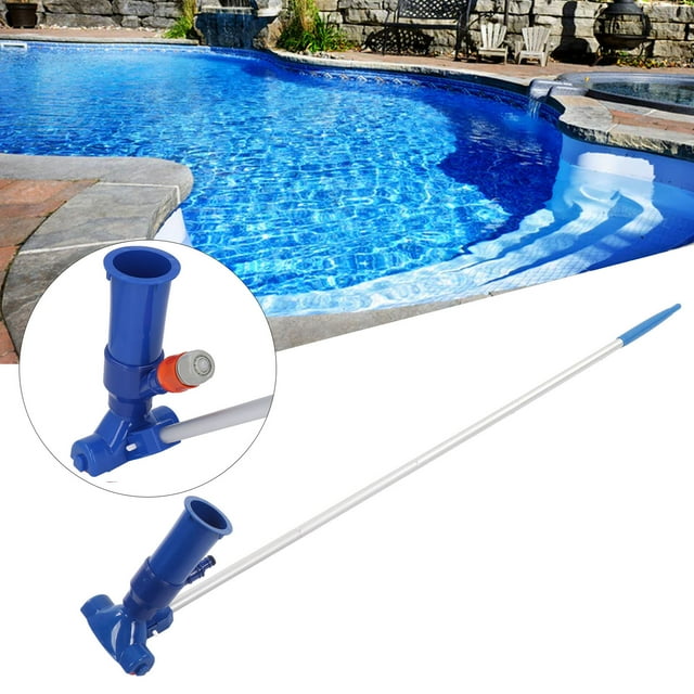 Aspirador de Piscina, Aspirador Portátil para Estanques, Aspirador de Agua Con Varilla de Aleación de Aluminio de 5 Seciones, Bolsa de Malla Fina de Nailon, Conexión
