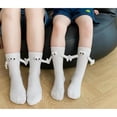 thumbnail image 4 of Par deCalcetas Unisex Calcetines 3D MagSoxWhite 3Pares Blanco 5-9.5US Animados Calcetines Tubo Medio Magnéticos Poliéste, 4 of 5