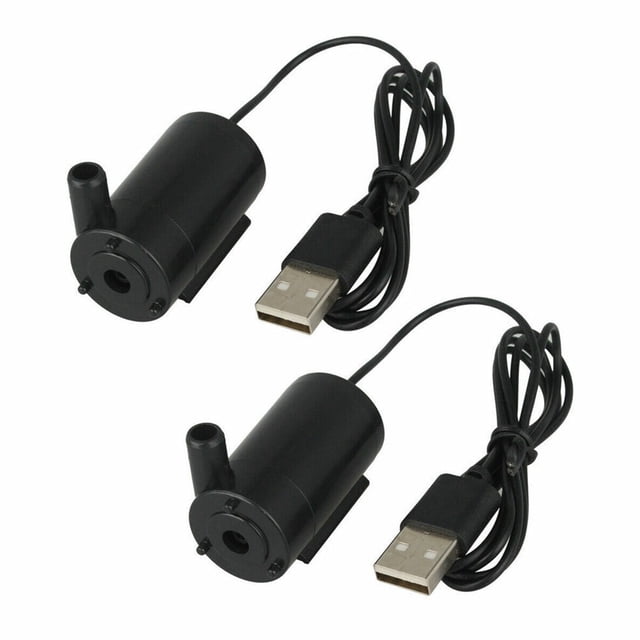 2X Mini Aquarium Supplies Pumping Water Fish Tank Fountain Usb Submersible Pump 2Pcs