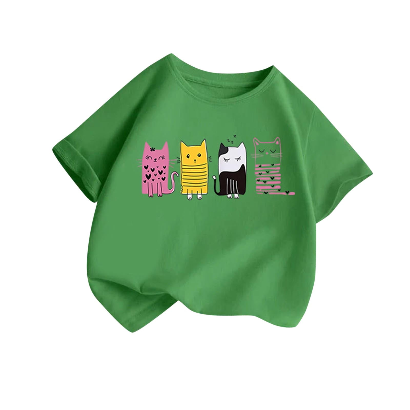 T-shirt Manches Longues Fille - Chemisier été Enfant - Haut Sport Doux En Coton - Tenue Décontractée Ado