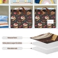 thumbnail image 4 of Yayeee Foldable Storage Basket for Shelves with Handles Waterproof Cloth Bins, Chocolate Cakes, 4 of 7