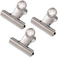 thumbnail image 1 of 6pcs Large Metal Hinge Clips,2 Inch Silver Bulldog Paper Clip Clamp/money File Binder Clips, 1 of 5