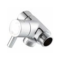 thumbnail image 1 of ZheElen Silver Adapter T Adapter - Conveniently Switch Between Shower Functions 3 Way Shower Diverter Valve Switch Wing shaped handle Straight Handle, 1 of 6