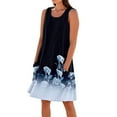 thumbnail image 2 of SAATLERI Summer Dresses for Women 2025 Trendy Sundress Floral Print Sleeveless Crew Neck Casual Tank Dress with Pocket, 2 of 5