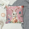 thumbnail image 2 of JEUXUS Easter Pillow Covers Colorful Easter Throw Pillow Cases Decorations Easter Bunny Pillow Covers Egg Gnome Pillow Cushion Case Spring Decor Farmhouse Decorative for Sofa Couch Bed, 2 of 5