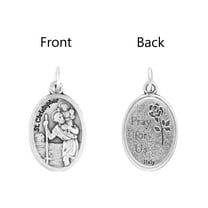 Saints Medals in oxidized silver made in Italy 1.0" x 0.7"