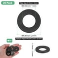 thumbnail image 3 of Uxcell 20-Pack M14 Nylon Flat Washers 14mm ID 27mm OD 2.5mm Thick Plain Washer Fastener Sealing Spacer Gasket Ring Black, 3 of 6