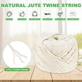 thumbnail image 2 of Uxcell 2-Pack Cuerda de Yute Natural, 3mm x 328ft/100m Bolas de Cuerda de Jardín para Manualidades/Jardinería de Plantas [Blanco], 2 of 7