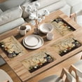 thumbnail image 5 of Vintage Wine Placemats Set of 4 Farmhouse Wine Glass Imitation Linen Placemat Heat Resistant Dining Blessed Christian Place Mats Hummingbird Table Mats for Kitchen Indoor Restaurant 12''x18'', 5 of 11