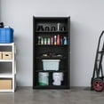 thumbnail image 2 of Metal Storage Cabinet 2 Door Steel Locker Storage Cabinets with Adjustable 4 Shelves for Office Garage Home, Black, 2 of 7