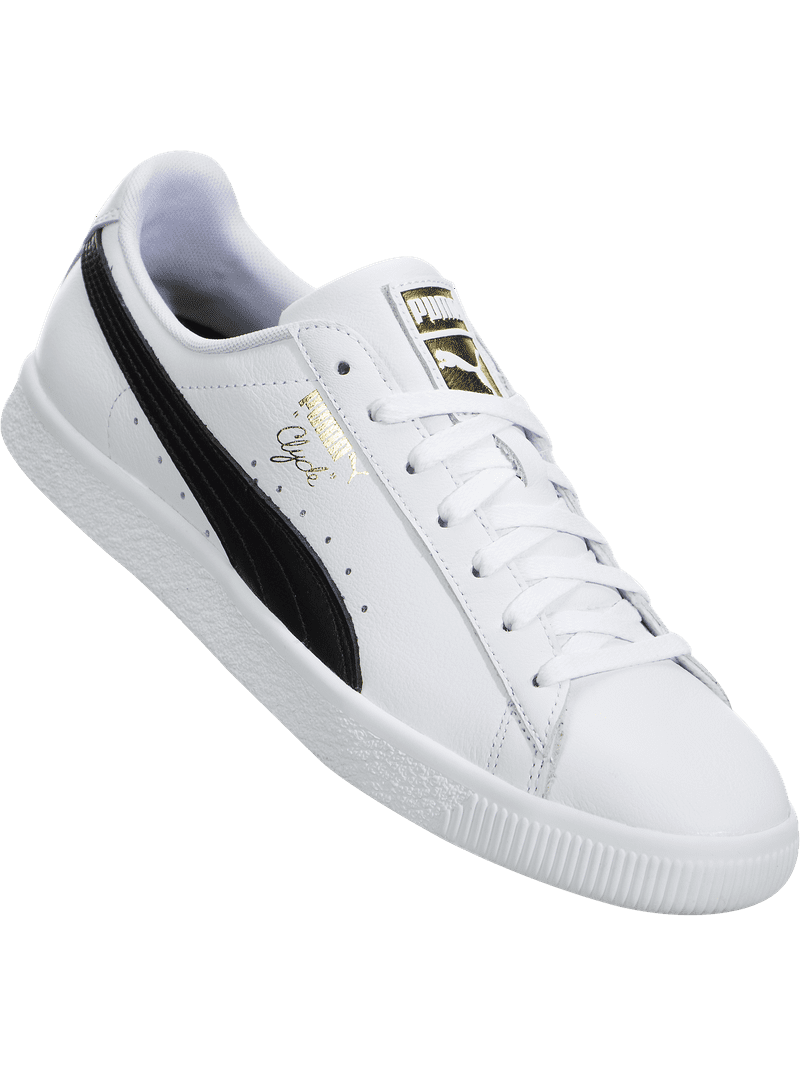 Puma Men's Clyde White / Black Gold Ankle-High Leather