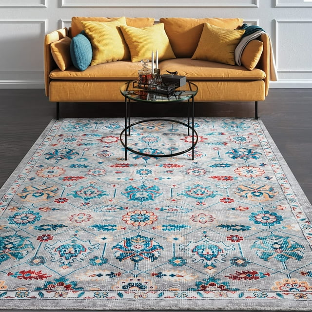 BY COCOON Area Rug 6'x9' | Rugs for Living Room Rugs For Bedrooms Area Rugs Washable Rug Tapis Salon Bedroom Rug Tapis Chambre Carpet For Living Room Rug Carpet For Bedroom Carpet (200 Cm x 290 Cm)