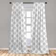 thumbnail image 4 of Ambesonne White Lace Print Curtains, Dots Flower Form, Pair of 28"x95", Charcoal Grey Pearl, 4 of 4