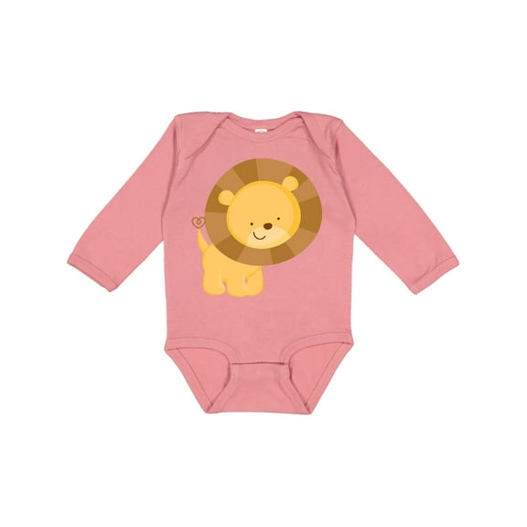 Inktastic Happy Lion Boys or Girls Long Sleeve Baby Bodysuit