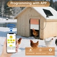 thumbnail image 6 of Automatic chicken coop door APP control, solar powered chicken coop door opener with programmable timer, 10 meter remote control, light sensor, USB rechargeable, anti pinch, automatic chicken coop do, 6 of 7