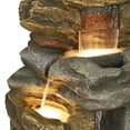 thumbnail image 2 of Alpine Corporation Cascading Rock Mountain Water Fountain with LED Lights, 2 of 5