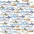 thumbnail image 3 of CafePress - School Of Sharks 1 Women's Dark Pajamas - Women's Short Sleeve Print T-Shirt and Pants Dark Cotton Pajama Set, 3 of 7