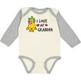 thumbnail image 3 of Inktastic I Love My Grandpa with Pineapple Girls Long Sleeve Baby Bodysuit, 3 of 5