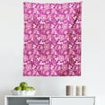 thumbnail image 1 of Floral Pink Tapestry, Sakura Branches Cherry Blossom in Modern Fuchsia Tones Repetition, Fabric Wall Hanging Decor for Bedroom Living Room Dorm, 5 Sizes, Dark Magenta and White, by Ambesonne, 1 of 1