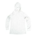 thumbnail image 4 of KHONTS Men's Muscle Long Sleeve Hoodies Stretch Long Sleeve Hooded Sweatshirt Fashion Lightweight Ribbed Gym Shirts White XL, 4 of 4