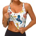 thumbnail image 3 of Honeii Dinosaur patten Workout Crop Tank Top for Women Yoga Tank Tops Athletic Sports Shirts Exercise Undershirts,Sports Bra,Sports vest-X-Large, 3 of 8