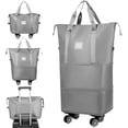 thumbnail image 1 of HUGFEGWE Rolling Duffle Bag with Wheels and Handle, Expandable Foldable Luggage Bag, Dry and Wet Separation Rolling Bag, Zipper Rolling Bag for Gym,Camping,Travel Grey CJB91-50535, 1 of 9