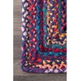 thumbnail image 3 of Beautiful Indian Handmade Braided Blue Shade Multi Color Cotton Area Rugs ,Home Decor Cotton Carpet Size 4 x 6 Feet ( 120 cm x 180 cm ), 3 of 4