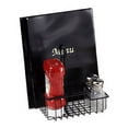 thumbnail image 2 of Winco 4-31698 8 x 4.5 in. 3-Compartment Caddy with Menu Holder, 9 in. Tall - Black - Each 12, 2 of 2