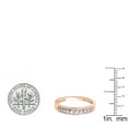 thumbnail image 5 of Dazzlingrock Collection 14K Round Pink Sapphire & White Diamond Ladies Anniversary Wedding Band Ring, Rose Gold, Size 5, 5 of 5