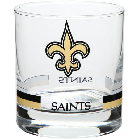 New Orleans Saints Banded Rocks Glass - No Size