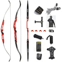 F167 Red ILF Takedown Recurve Bow Kit — RH, 40 lb Draw, CNC Riser