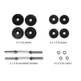 thumbnail image 3 of Juego de pesas para levantamiento de mancuernas ajustables con funda, 38 libras, negro, 3 of 4