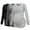 Black/Light Grey/White Stripe, variant on V Neck Long Sleeve Pregnancy Tops Shirts Maternity Clothes for Women 3-Pack