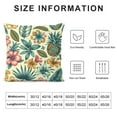 thumbnail image 5 of GOSMITH  Pineapple Decorative Throw Pillow Cover Case,Tropical Palm Leaves and Flowers Outdoor Pillow Cases Square Standard Cushion Covers for Sofa Couch Bed Gold Green, 5 of 5