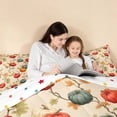 thumbnail image 4 of Homewish Botanical Pumpkin Twin Comforter Sets, Hello Fall Bedding Set, Antique Beige Red Green, Polka Dots Reversible, 2-Piece 1 Comforter and 1 Pillowcase, 4 of 6