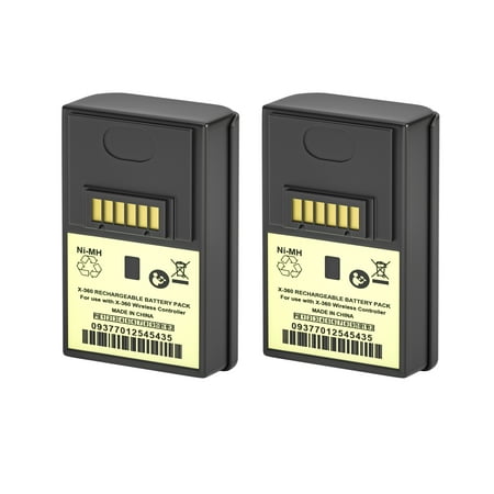 2 pack 4800mAh Rechargeable Ni-MH Battery for Xbox 360 Controller