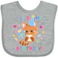 thumbnail image 3 of Inktastic Its My Birthday with Kitten Stars and Confetti Boys or Girls Baby Bib, 3 of 4