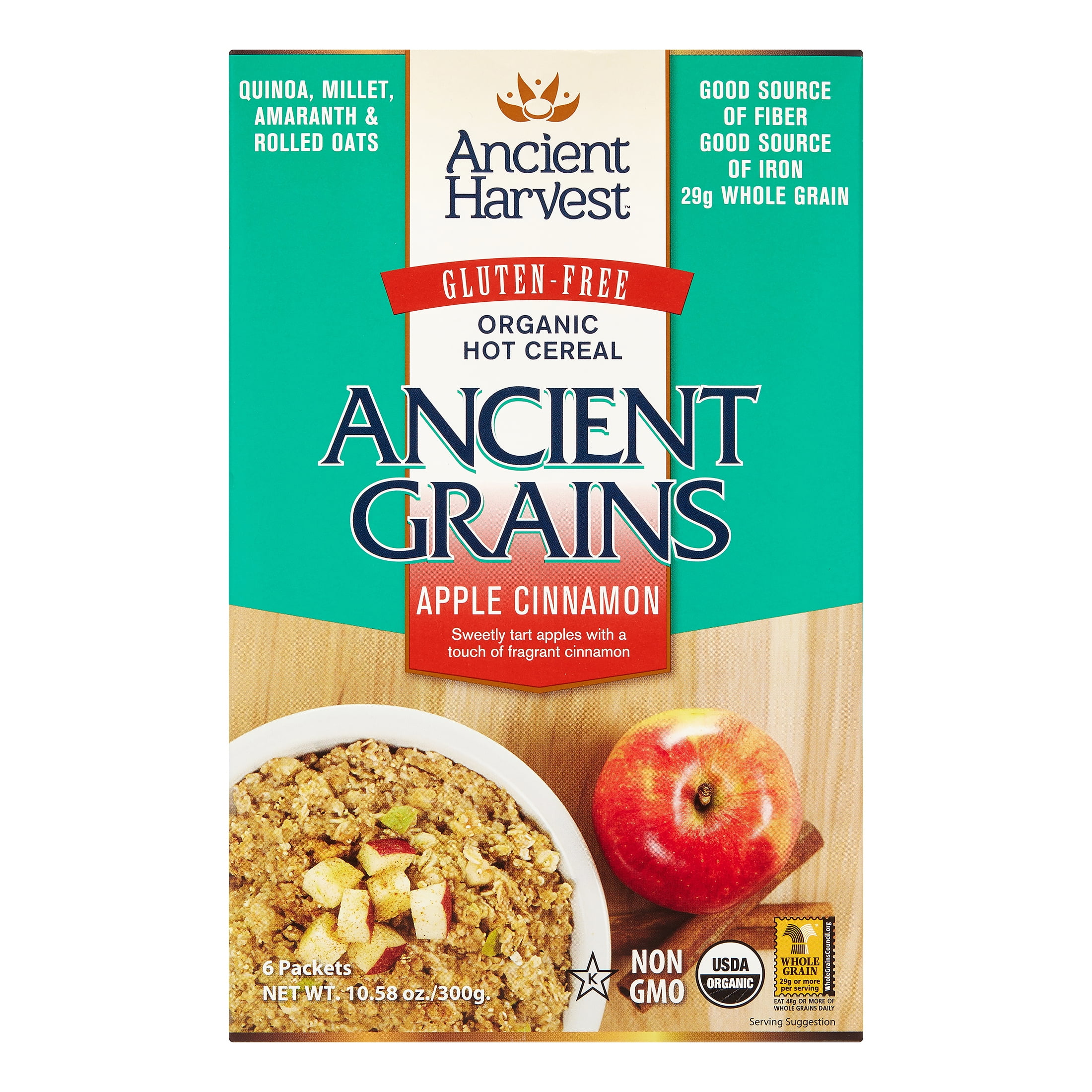 Ancient Harvest Ancient Grains Organic Gluten Free Hot Cereal, Apple