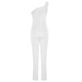 thumbnail image 6 of VSSSJ Women's Romper Slim Fit Solid Color Sleeveless Straight Leg Jumpsuit with Pocket Casual Elegent Wedding Party Jumpsuit Rompers White S, 6 of 7