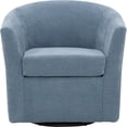thumbnail image 2 of Fox Hill Trading Windsor 19"H Traditional Fabric Swivel Club Chair in Light Blue, 2 of 3
