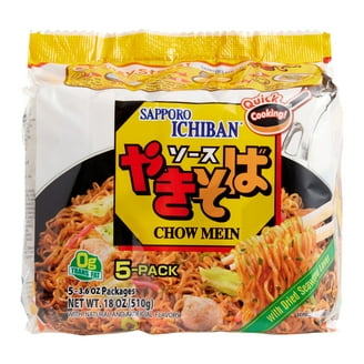 2 pack) Sapporo Ichiban Chow Mein, 3.6 oz., Quick Yakisoba Noodles