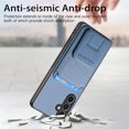 thumbnail image 4 of Allytechgroup Wallet Case for Samsung Galaxy A71 5G, Premium PU Leather Carbon Fiber Texture Back Cover with Cards Holder Kickstand Phone Case for Women Men, Blue, 4 of 8