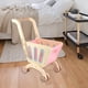 thumbnail image 1 of Carrito de compras perfke de madera juguete para niños rosado, 1 of 9