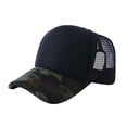 thumbnail image 2 of Unisex Camouflage Mesh Baseball Cap, Breathable Sports Hat with Blank Visor, Adjustable Snapback for Hiking, Fishing, Summer Outdoor Activities and Casual Wear-Black, 2 of 3