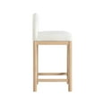 thumbnail image 3 of Meridian Furniture Conrad Cream Linen Textured Fabric Counter Stool, 3 of 9