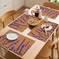 thumbnail image 5 of Spring Purple Lavender Placemats Set of 6, Country Farm Watercolor Lavender Leaf Brown Non-Slip Place Mats Washable Table Mats for Kitchen Dining Table Decorations Indoor/Outdoor, 5 of 9