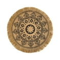 thumbnail image 2 of KYAIGUO Cotton and Linen Woven Placemat 15inch Heat Resistant Table Mat Round Woven Mat, 2 of 7