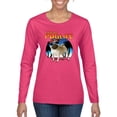 thumbnail image 2 of Wild Bobby, Cute Pug Life Living, Animal Lover, Women Graphic Long Sleeve Tee, Fuschia, X-Large, 2 of 4